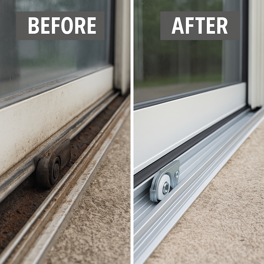 Modern sliding door repair